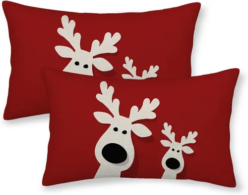Vista 30 de Juego de 2 fundas de almohada para el 4 de julio, 16 x 16 pulgadas, Día de la Independencia, Día de los Caídos, decoración al aire libre, almohadas