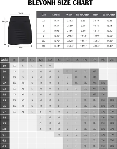 Vista 6 de BLEVONH - Faldas de tenis para mujer, de verano, con pantalones cortos debajo, para pickleball, deportes, entrenamiento y golf, con bolsillos