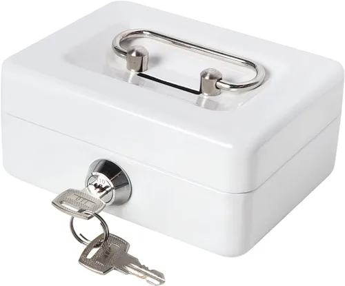 Vista 12 de Jssmst SMCB003 - Caja fuerte con cerradura, regalos de cumpleaños 2017, caja metálica para niños, adultos, resistente, 100% segura , Negro