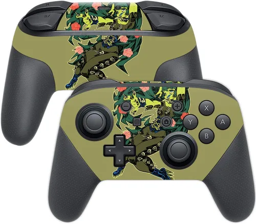 Vista 40 de MightySkins Skin compatible con Nintendo Switch Pro Controller - Alien Battle Funda protectora de vinilo duradera y única Fácil de aplicar