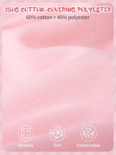 Vista 5 de Cooraby Paquete de 3 sudaderas para bebés y niñas pequeñas, sudadera de cuello redondo sin capucha, sudadera de manga larga con capucha