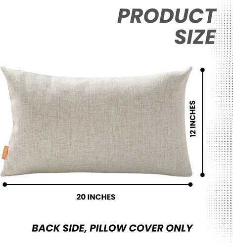 Vista 5 de Funda de almohada decorativa de Navidad de 12 x 20 pulgadas, funda de almohada lumbar de poliéster de Navidad, funda de cojín de granja para sofá