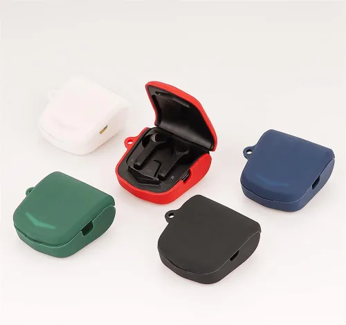 Vista 6 de DAYJOY - Juego de 2 fundas protectoras de silicona suave compatibles con auriculares Edifier Hecate GM4, funda protectora con llavero para Edifier