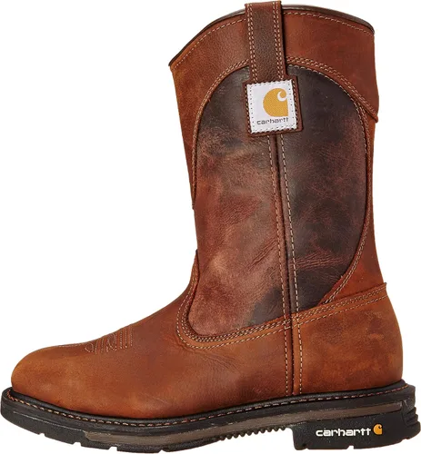Vista 8 de Carhartt Wellington Cmp1218 - Botas de trabajo de cuero con punta cuadrada de seguridad para hombre, Marrón