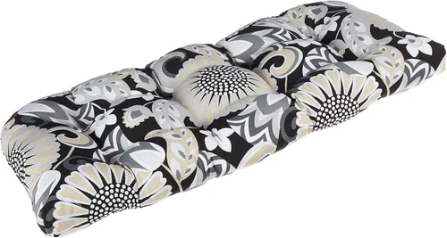 Vista 9 de Pillow Perfect Cojín floral para sofá de interior/exterior, acolchonado, resistente a la intemperie y a la decoloración, 19 x 44 pulgadas