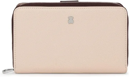 Vista 5 de TOUS Dorp - Monedero para topos, gris topo, 3.1 x 4.1 x 1.0 in, Beige