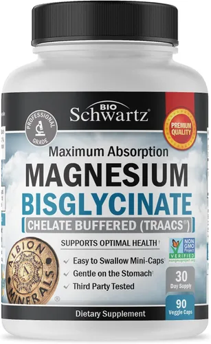 Vista 10 de Suplemento quelado en polvo de bisglicinato de magnesio - Suplemento en polvo de glicinato de magnesio de alta absorción para mujeres y hombres