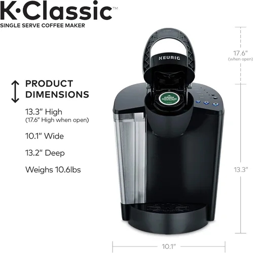 Vista 4 de Keurig K-Classic - Cafetera de una sola porción con 8 O'Clock The Original tostado medio, 32 cápsulas K-Cup