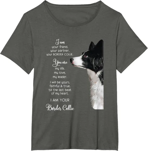 Vista 47 de Funny I Am Your Friend Your Partner Your Border Collie - Camiseta de regalo, Negro, S
