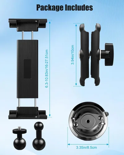 Vista 6 de Soporte para tableta con base de succión, soporte giratorio de 360°