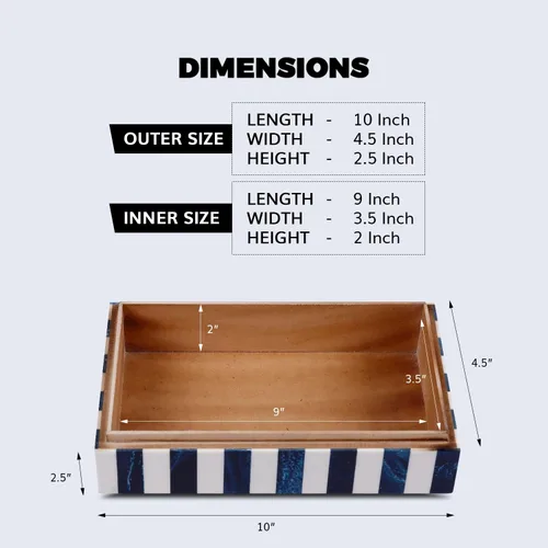 Vista 2 de Handicrafts Home Caja de almacenamiento decorativa 10x6 – Caja organizadora con tapa, caja decorativa moderna para recuerdos, decoración de estante