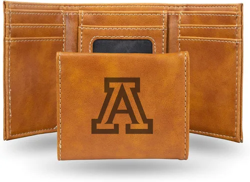 Vista 19 de NCAA Rico Industries - Billetera triple grabada con láser, con grabado láser, accesorio para hombre
