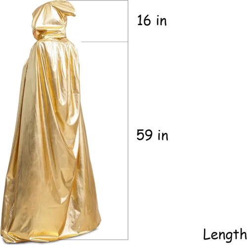 Vista 2 de siopal Capa con capucha, capa negra para cosplay, con capucha, disfraz de cuervo