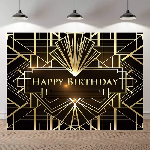 Vista 2 de Telón de fondo de fiesta de gran Gatsby de 7 x 5 pies, fondo retro rugido de los años 20 para adultos y niños, decoración artística de celebración