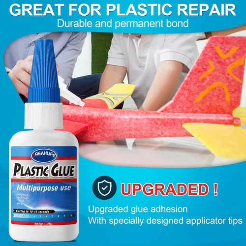 Vista 2 de Súper pegamento para reparación de plástico, 30g de pegamento fuerte para plástico, pegamento resistente para acrílico, PLA, juguetes, automóvil