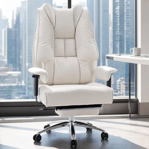 Vista 23 de EXCEBET Silla de oficina grande y alta con reposapiés, silla de oficina ejecutiva de piel sintética con respaldo alto de 400 libras, sillas