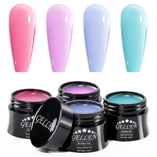 Vista 14 de GELLEN Gel constructor para uñas - Gel duro 10 en 1 para esculpir la Azul Amarillo Rojo Verde