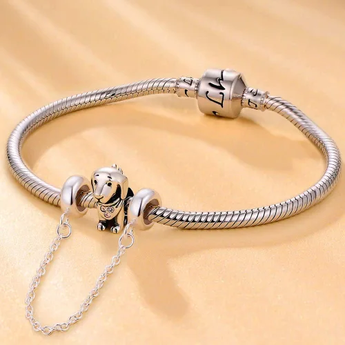 Vista 4 de Lovans - Cuentas de plata de ley 925, espaciador con goma, tope para pulsera Pandora, para fabricar pulseras
