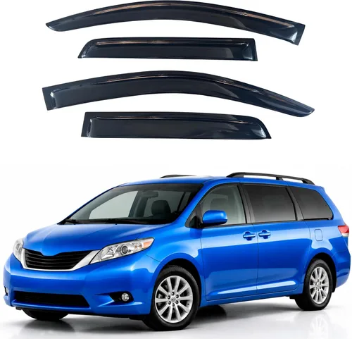 Vista 234 de Visera de ventana IG para Ford Focus Sedán y Hatchback 2012-2018, Protector de ventana lateral para lluvia y viento estilo Mugen, extra duradero