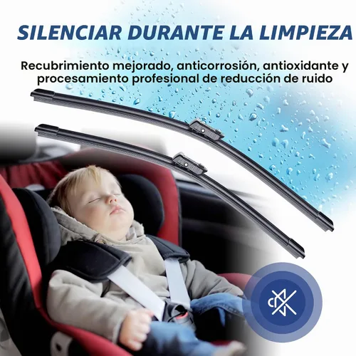 Vista 4 de Limpiaparabrisas de repuesto de 22 pulgadas + 22 pulgadas para Chevy Silverado/GMC Sierra 2014 2015 2016 2017 2018 (juego de 2) limpiaparabrisas