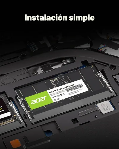 Vista 7 de Acer SD200 DDR5 Single RAM 16GB 5600 MT/s CL46 Memoria de computadora para portátil - BL.9BWWA.414