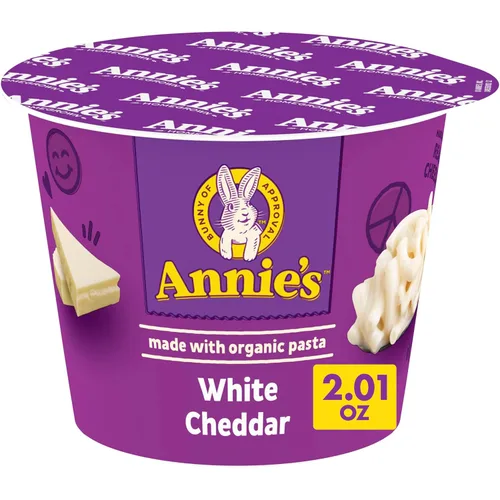 Vista 23 de Tazas de macarrones con queso al microondas de queso cheddar real envejecido de Annie's, con pasta orgánica, hechas con queso real, guarnición