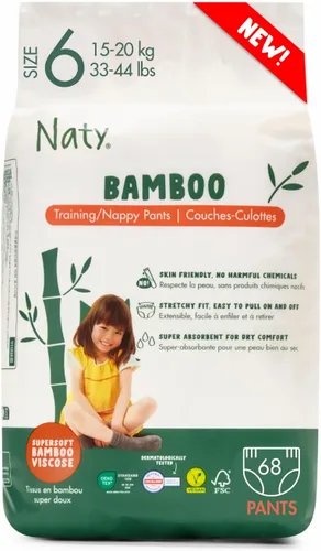 Vista 8 de Naty - Pantalones de entrenamiento de viscosa de bambú, ropa interior de entrenamiento para ir al baño, dominadas, ecológicos, suaves como la seda