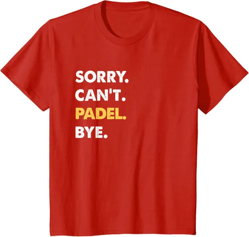 Vista 3 de Sorry Can't Padel Bye Funny Camiseta de Padel, Negro