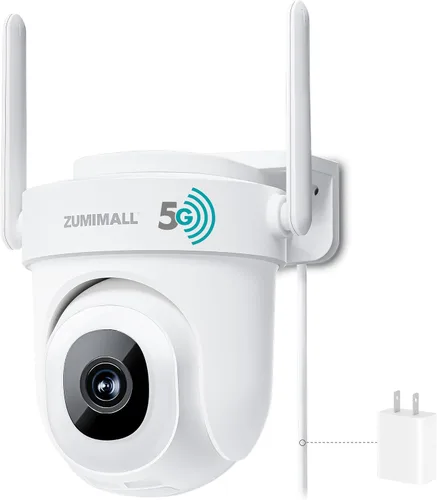 Vista 12 de ZUMIMALL Cámara de Seguridad Inalámbrica para Exteriores 3MP HD Negra, WiFi 2.4G/5G, Grabación 24/7 con Alimentación por Cable Seguimiento