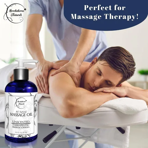 Vista 6 de Aceite de masaje para terapia de masaje Kit de masaje con aceite de masaje sin perfume y aceite de lavanda para masaje de cuerpo completo