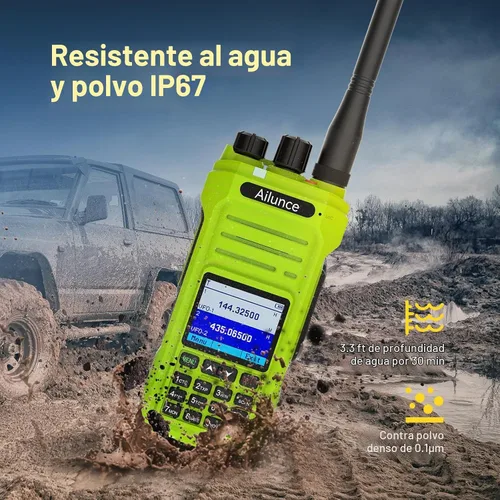 Vista 4 de Retevis Ailunce HA1G GMRS Radio de mano, radio de 2 vías con micrófono