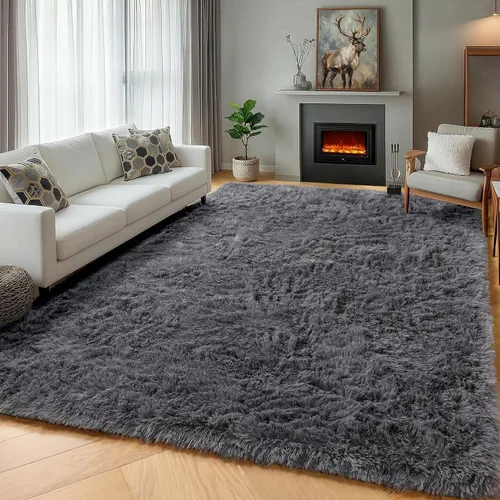 Vista 69 de ONASAR - Alfombra de pasillo negra de 2 x 6 pies, esponjosa, lavable, ultrasuave, afelpada, peluda, tapete para bebés, dormitorio de niños, armario