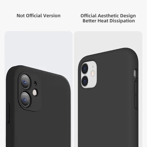 Vista 3 de Funda de silicona líquida compatible con iPhone 11 (6.1 pulgadas), cubierta de goma de gel de protección completa con forro de microfibra suave