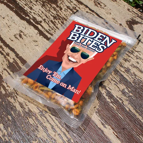Vista 6 de Biden Bites Spicy Trail Mix - Divertida mezcla de bocadillos Joe Biden para hombres y mujeres, regalos gourmet, fabricado en Estados Unidos