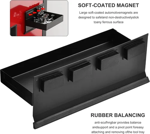 Vista 3 de Caja de herramientas magnética 4pc caja de herramientas caja de herramientas gabinete estante lateral almacenamiento Van taller