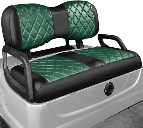 Vista 15 de NOKINS Juego de Fundas de Asiento de Diamante para Carrito de Golf, Compatible con Yamaha Drive/Drive 2 Asiento Frontal Estándar OEM, Funda