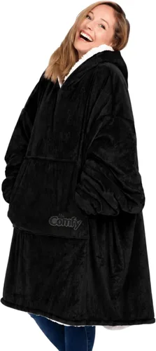 Vista 17 de THE COMFY Original Manta Ponible de Vellón de Microfibra con Forro Sherpa, Diseño Extragrande con Capucha y Bolsillo, De Shark Tank, para Mujeres