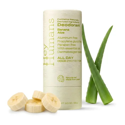 Vista 7 de Hey Humans Desodorante, desodorante sin aluminio para mujeres y hombres, contiene ingredientes derivados naturalmente, control de olores durante