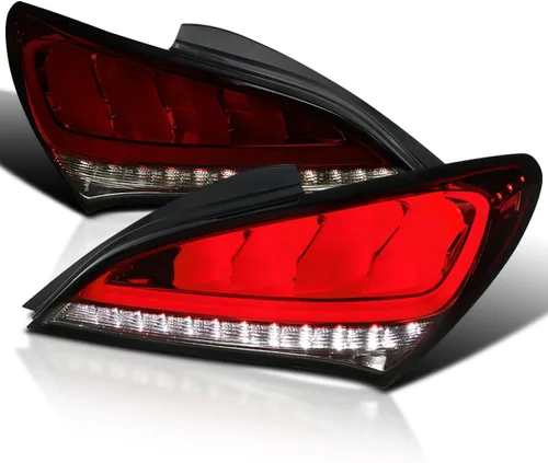 Vista 9 de Spec-D Tuning Negro carcasa transparente lente secuencial LED luces traseras para Hyundai Genesis Coupe 2Dr 2010-2016 Conjunto de luces traseras