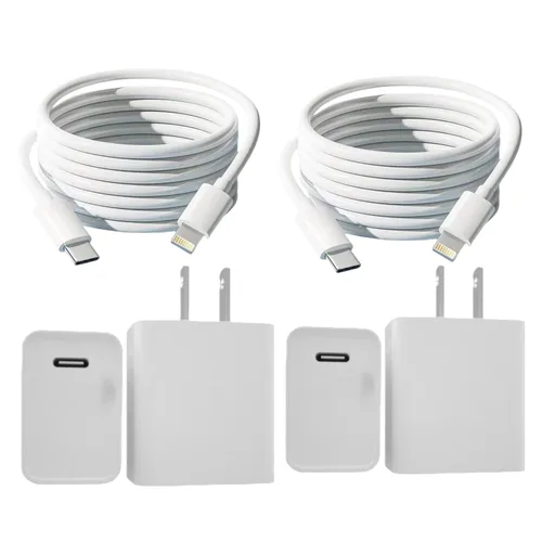 Vista 8 de Certificado MFi para cable USB-C a Lightning extralargo de 10 pies con cargador PD de 20 W, 1 paquete Cable de carga rápida de 27 W compatible
