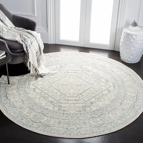 Vista 18 de SAFAVIEH ADR108B - Tapete de la colección Adirondack, 2 pies 1 pulgada x 6 pies, marfil y plateado, diseño de medallón oriental, no desprende