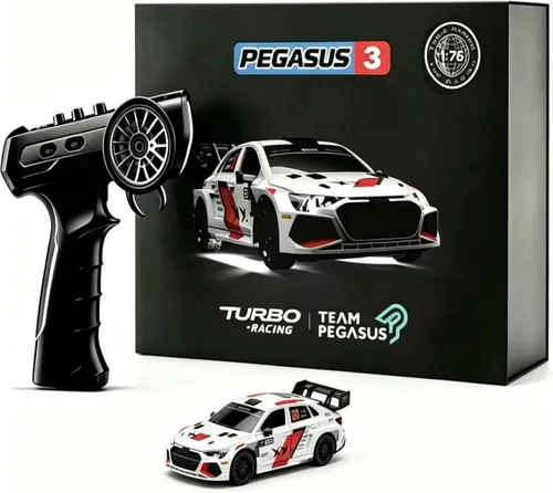 Vista 19 de FLYCOLOR Turbo Racing 1:76 C82 RC Truck Car Full Proporciontional RC Mini Sports Car Control remoto para adultos Regalo (negro)