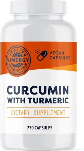 Vista 9 de Vimergy Curcumina con suplemento de cúrcuma, 1000 mg de extracto/porción de curcumina - Cápsulas líquidas - Sin OMG, sin gluten, kosher, vegano