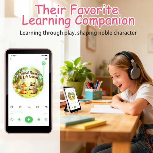 Vista 6 de Reproductor de MP3 con Bluetooth y WiFi, Android 9.0 de 144 GB, pantalla táctil de 4 pulgadas, reproductor MP3 y MP4 dgtenk Kids para Spotify