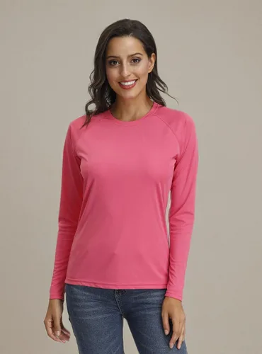 Vista 6 de Corna Camiseta de manga larga para mujer, con protección UPF 50+, camiseta de golf