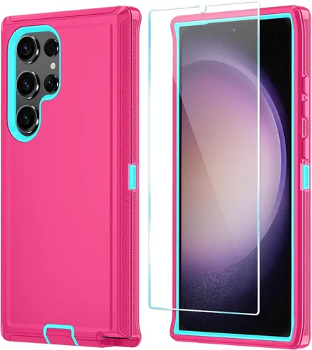 Vista 9 de ONOLA Funda para Samsung Galaxy S23 con protector de pantalla HD, resistente, a prueba de golpes y caídas, 3 capas, para Galaxy S23 de 6.1 pulgadas