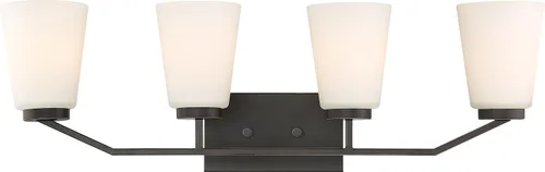 Vista 22 de Nuvo Iluminación 60/6242 - Vanidad transicional de dos luces de Nome Collection en Pwt, Nckl, B/S, Slvr. Acabado