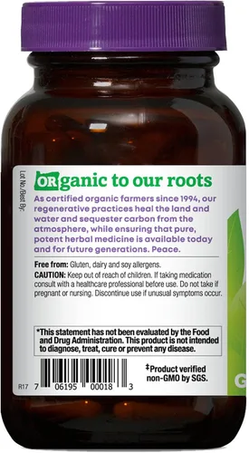 Vista 3 de Oregon's Wild Harvest Suplemento de hierbas orgánicas de Saw Palmetto Pygeum en cápsulas veganas - 90