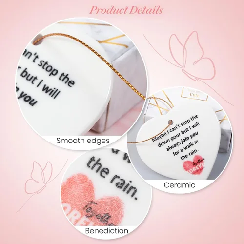 Vista 3 de Maybe I Can't Stop The Downpour - Regalos sentimentales para mejor amiga, regalos para mejores amigas, regalos para mujeres, adornos de amistad