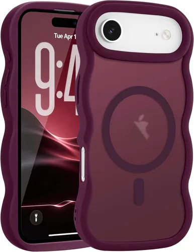 Vista 125 de Pepmune - Funda para iPhone 12 Pro Max con marco ondulado y estructura rígida, color mate claro, cubierta trasera unisex, compatible con Magsafe